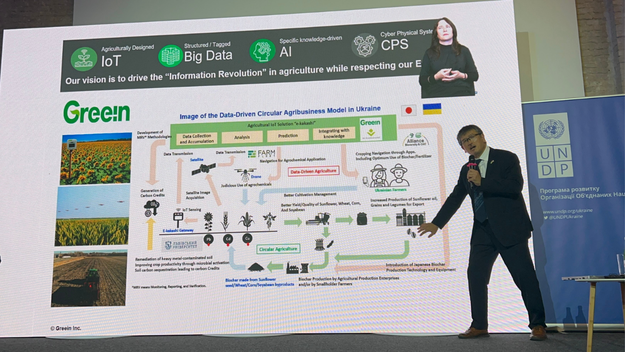 プレゼンの様子(於キーウ)